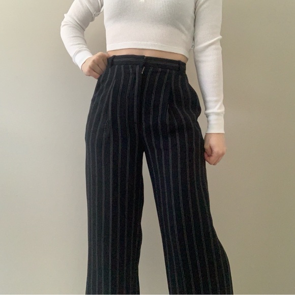 Wilfred Navy and White Striped Women's Trousers - Picture 2 of 4